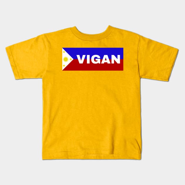 Vigan City in Philippines Flag Kids T-Shirt by aybe7elf